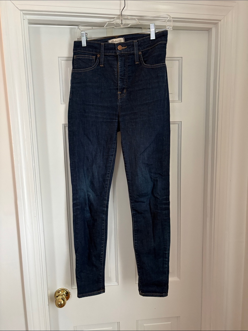 Madewell Dark Indigo curvy High-Rise Skinny Jeans - Deep Blue